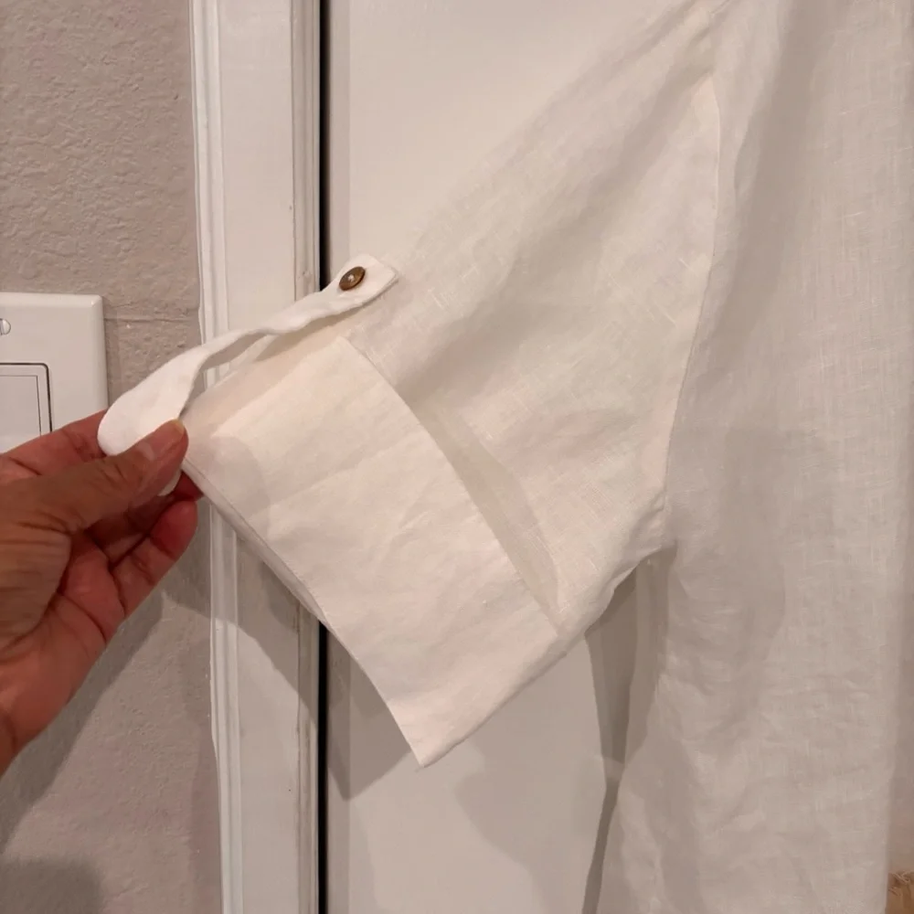 4 Love And Liberty Johnny Was Linen Crochet Embroidered Wrap Style Top Size M - Picture 4 of 16